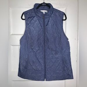 Croft &‎ barrow blue cinched back winter vest size large